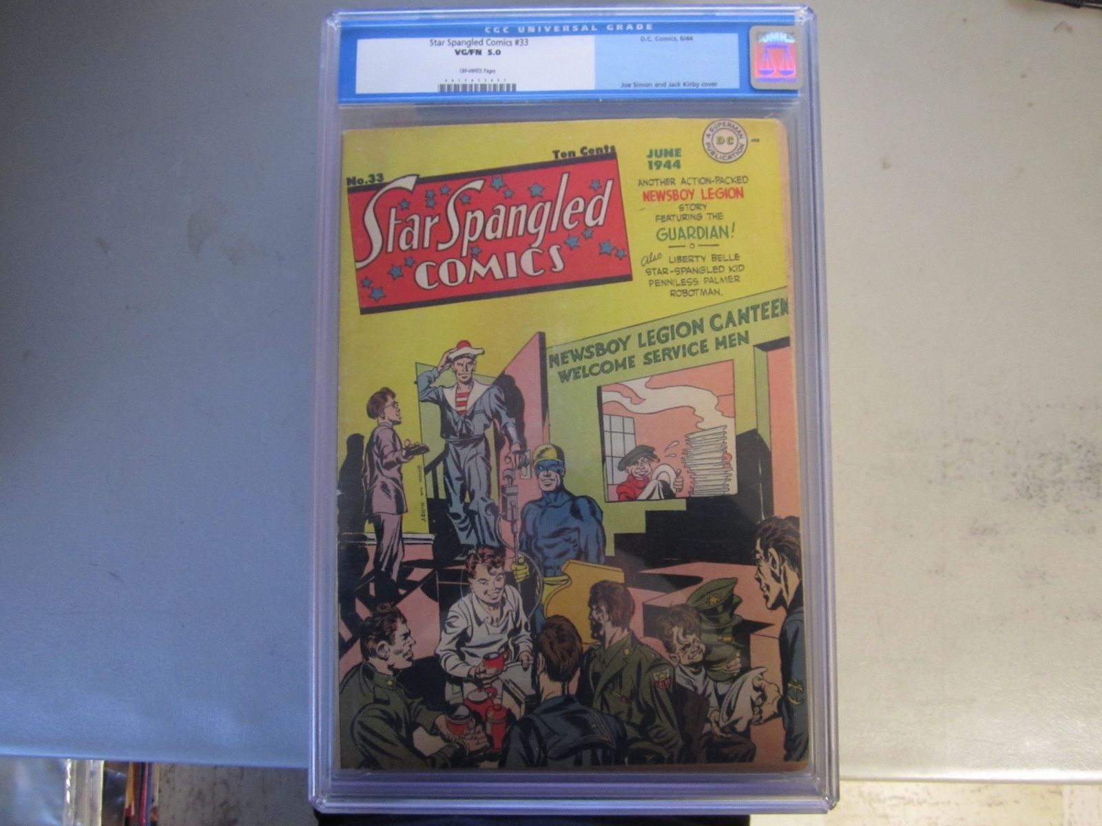 STAR SPANGLED COMICS #33 CGC 5.0 COMIC BOOK 1944