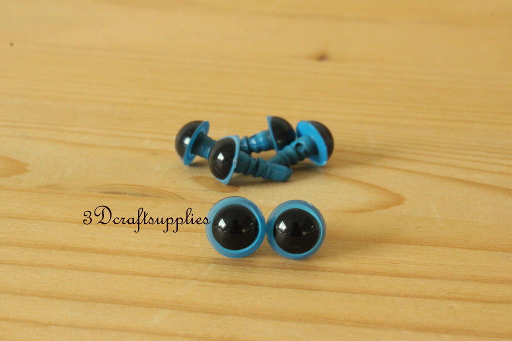 toy eyes safety eyes doll eyes plastic toy dolls craft 24 pcs blue 8 mm EB37