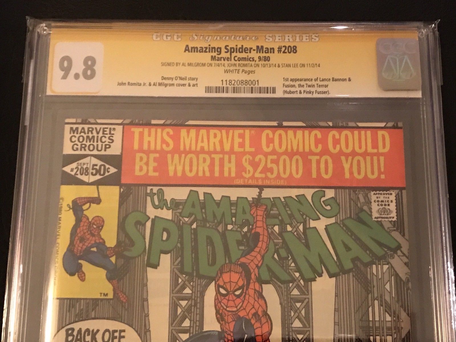 The Amazing Spider-Man #208 CGC 9.8 Signature Series x3 Including Stan Lee!!!