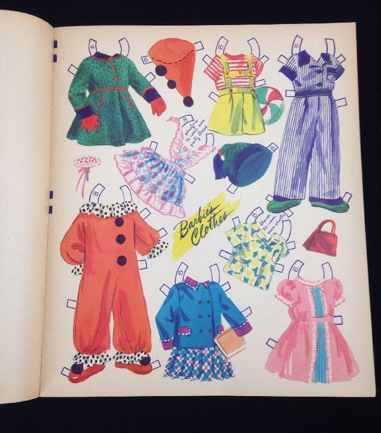 1949 Original Vintage Merrill Pig-Tails Toddler Girl Paper Doll Book Uncut