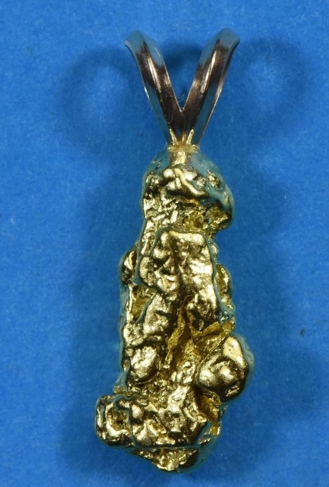 #621  Alaskan-Yukon BC Natural Gold Nugget Pendant 3.01 Grams Authentic