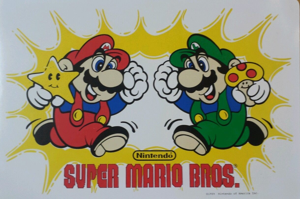 Vintage Super Mario Brothers 1989 Nintendo placemat