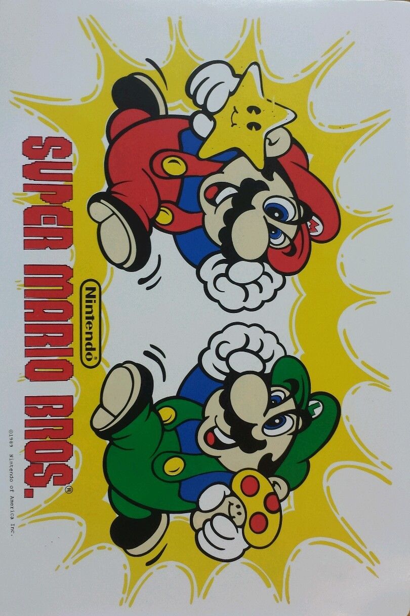 Vintage Super Mario Brothers 1989 Nintendo placemat