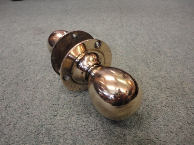 Pair Of Victorian Brass / Bronze Door knobs