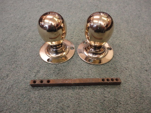 Pair Of Victorian Brass / Bronze Door knobs