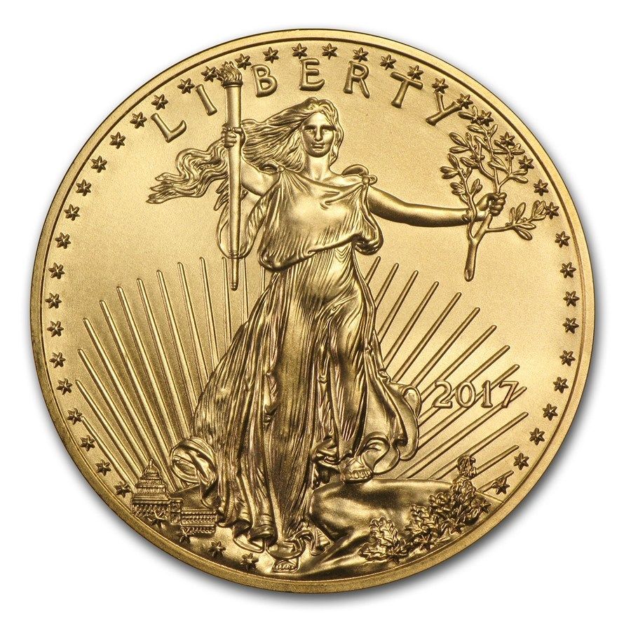 Piece or 5 dollars USA 1/10 d'once American Gold Eagle 1/10 oz gold