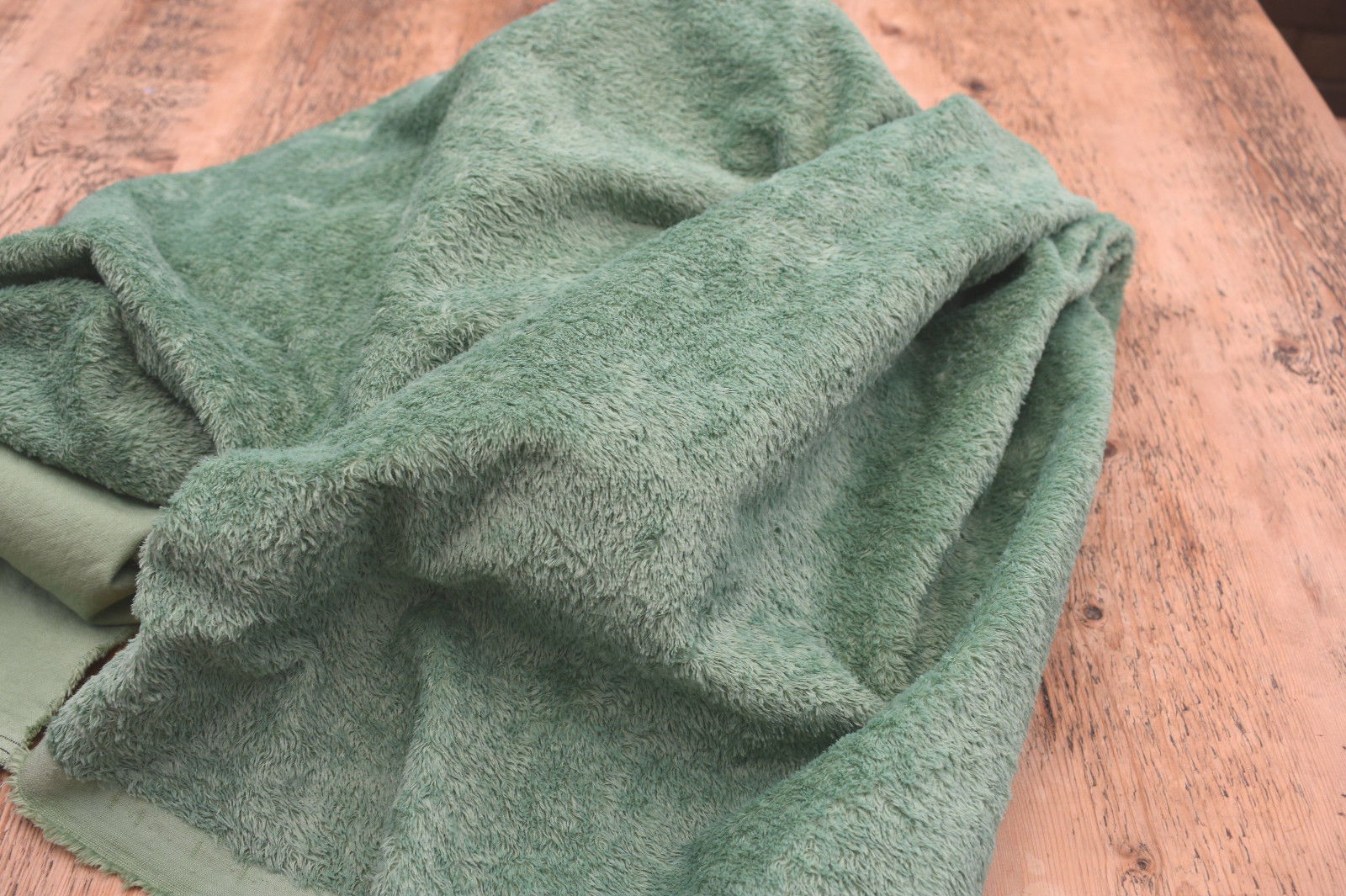 1/8 Metre Viscose Fabric Hand Dyed Antique Green