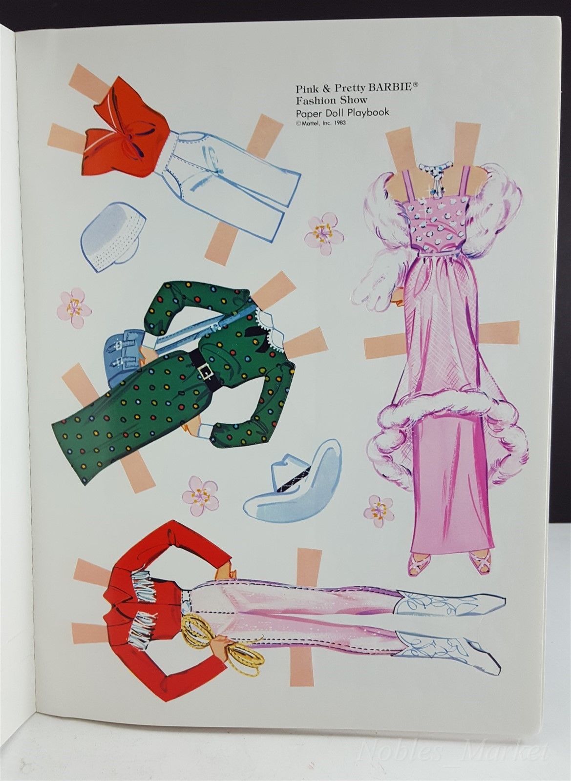 Barbie Pink & Pretty Paper Doll Playbook, Golden 1983 Uncut