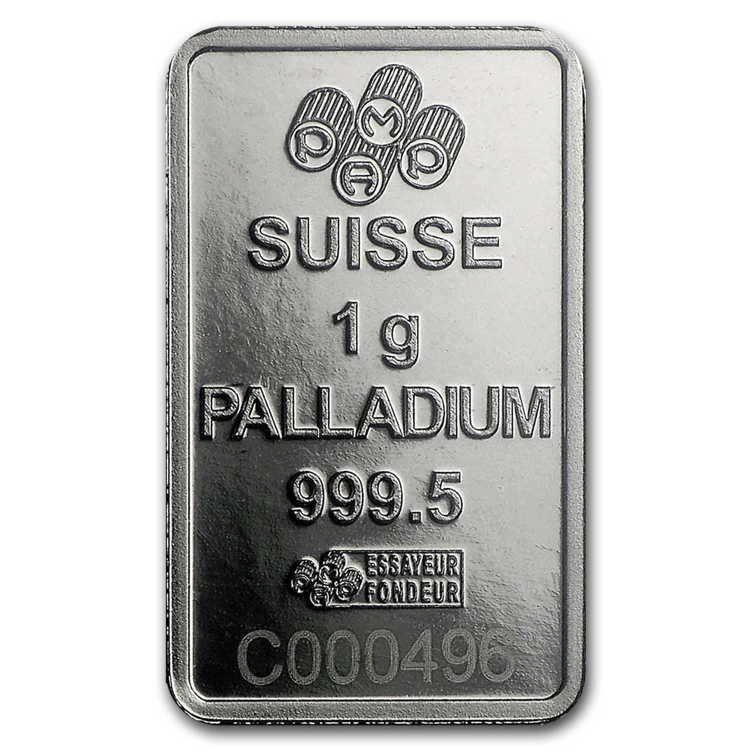 1 gram Palladium Bar - PAMP Suisse (In Assay) - SKU #96239