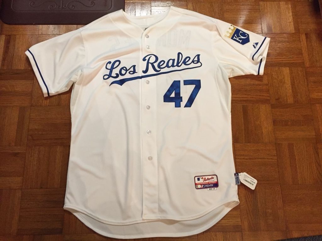 RARE Los Reales GAME USED JERSEY Kansas City Royals Franklin Morales Baseball KC