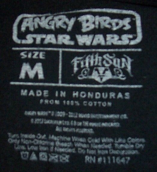 MEDIUM MEN'S T-SHIRT ** STAR WARS ** ANGRY BIRDS ** EMPIRE ** SEE MY STORE NEW