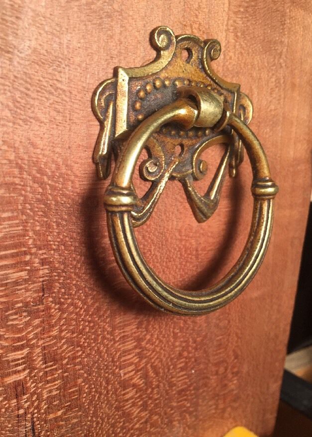 Antique Brass and metal drawer ring pull