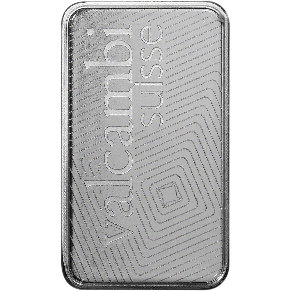 1 oz. Palladium Bar - Valcambi Suisse - 999.5 Fine in Assay