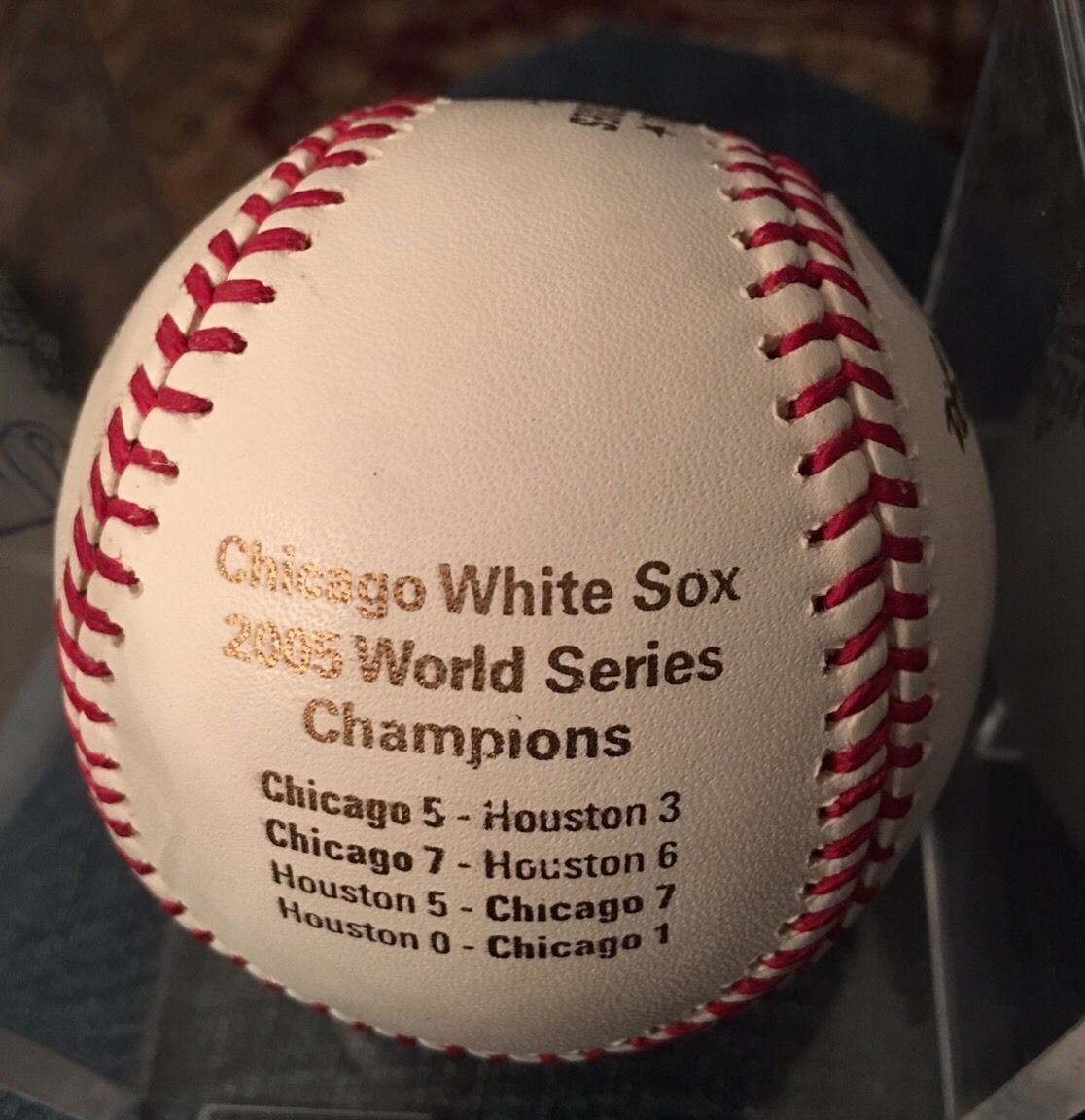 GEOFF BLUM Signed Auto 2005 WORLD SERIES Baseball PSA DNA White Sox