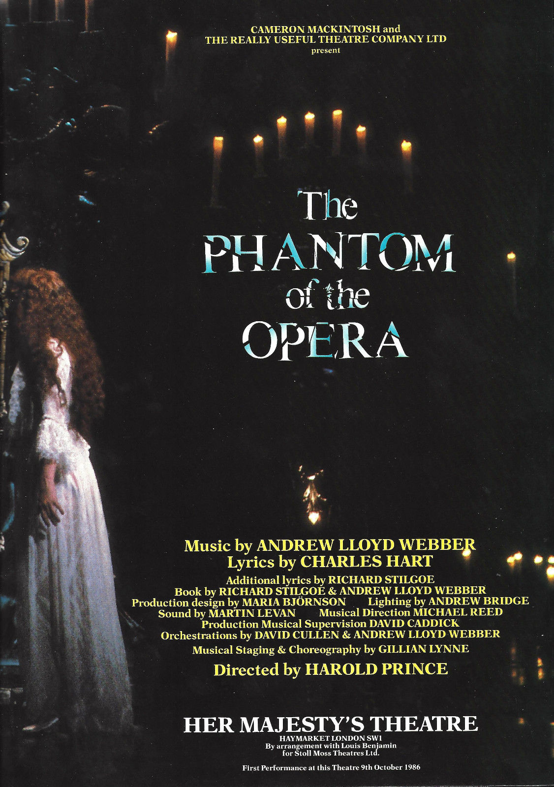 Michael Crawford "PHANTOM OF THE OPERA" Sarah Brightman 1987 Royal Gala Program