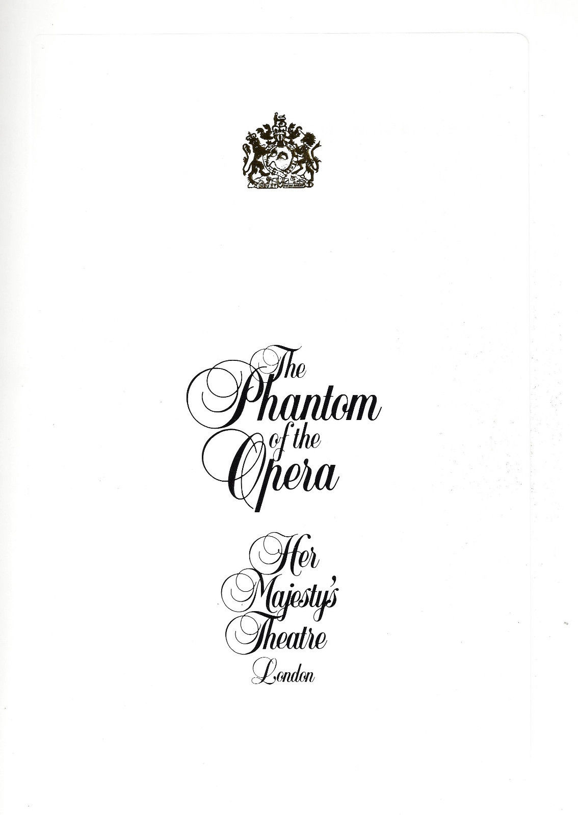 Michael Crawford "PHANTOM OF THE OPERA" Sarah Brightman 1987 Royal Gala Program