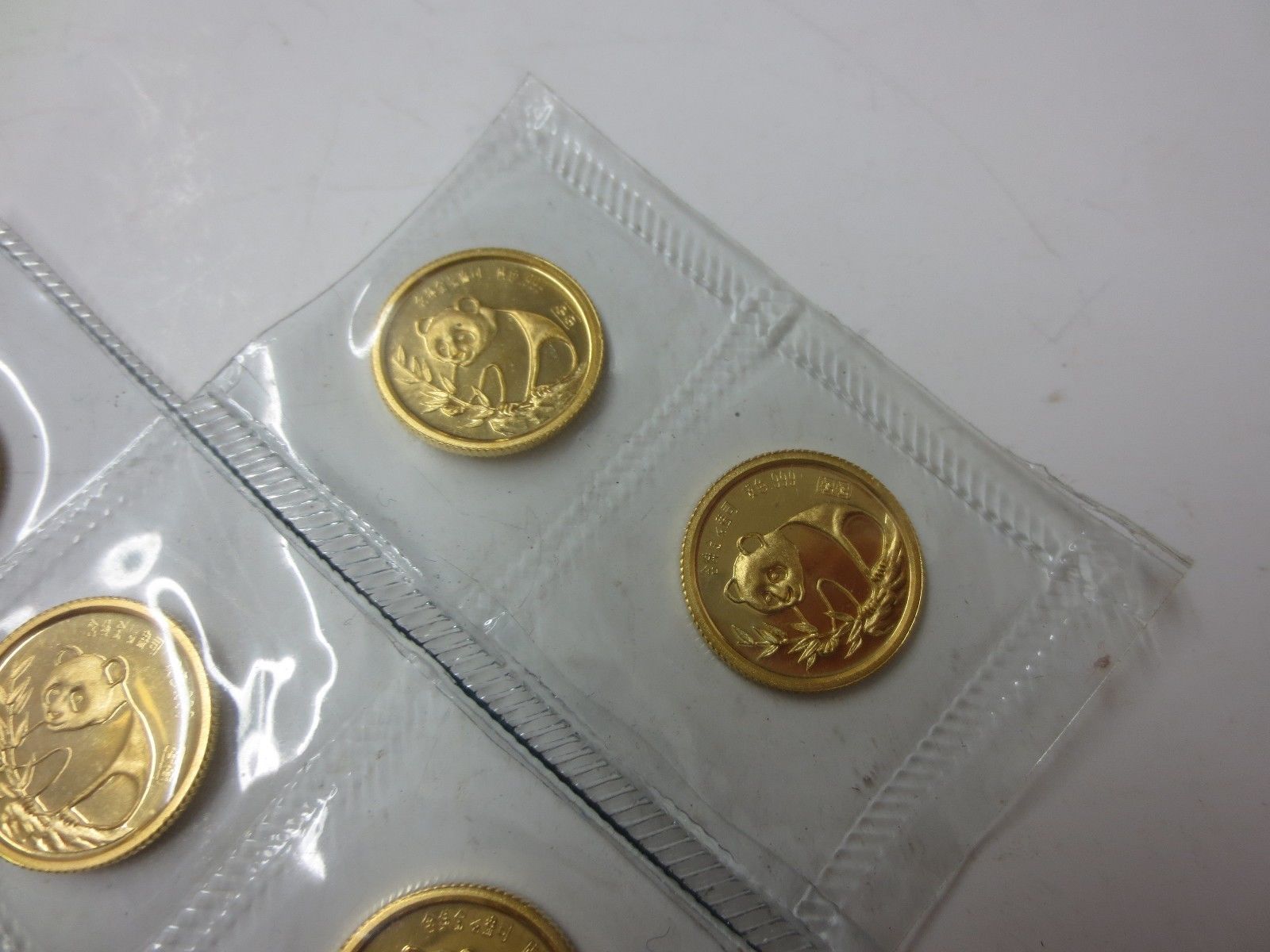 (5) 1987 China Sino-Japanese Friendship 1/20 oz Gold Proof Pandas (MINT SEALED)