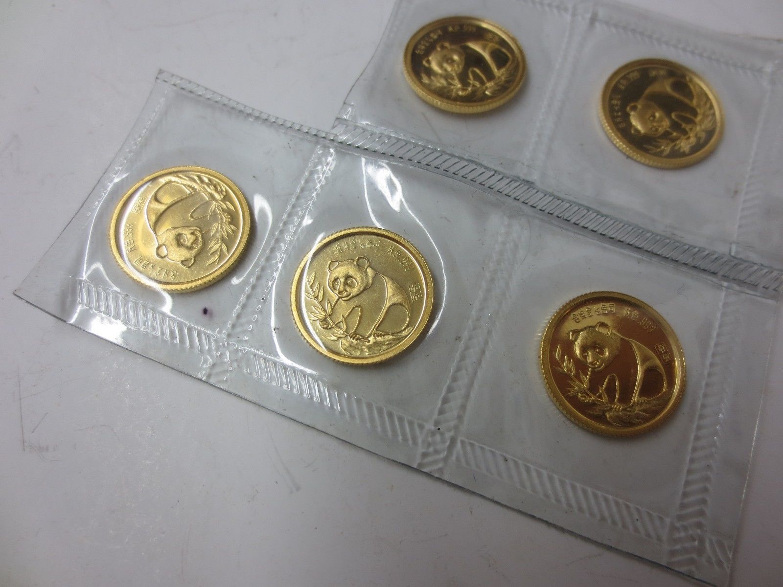 (5) 1987 China Sino-Japanese Friendship 1/20 oz Gold Proof Pandas (MINT SEALED)