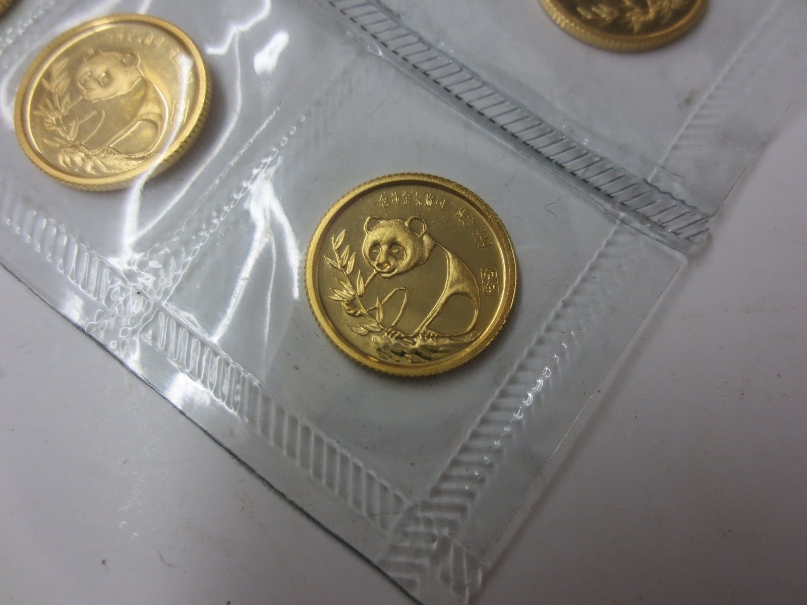 (5) 1987 China Sino-Japanese Friendship 1/20 oz Gold Proof Pandas (MINT SEALED)