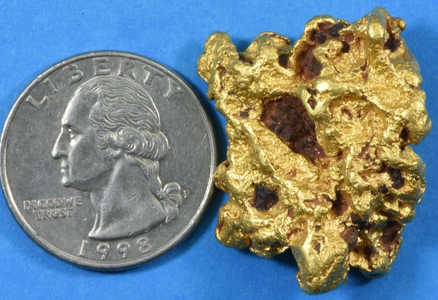 #1259 Large Natural Gold Nugget Australian 40.11 Grams Genuine