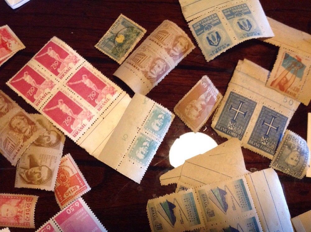 Mixed Lot Of Brazil Stamps From 1940s To 1960s