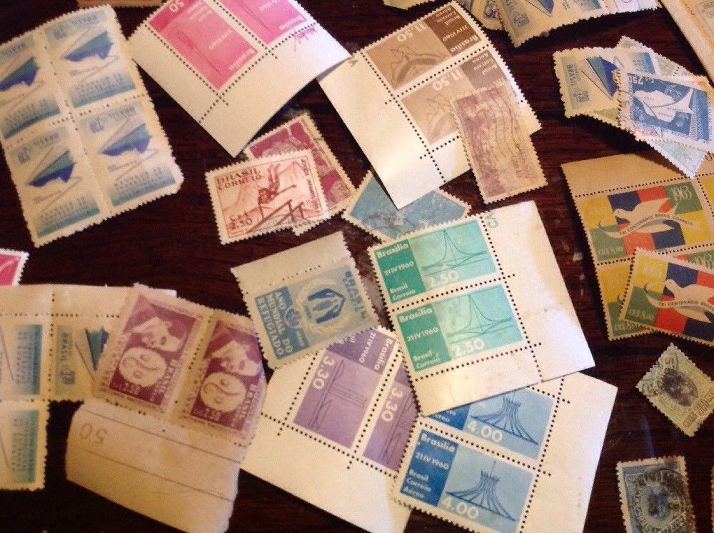 Mixed Lot Of Brazil Stamps From 1940s To 1960s