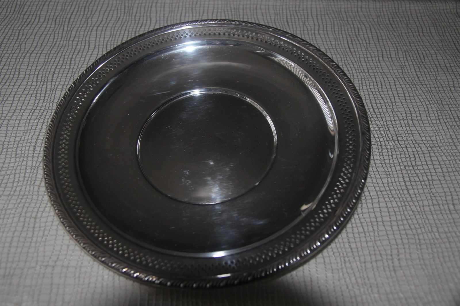 N.S.CO - VINTAGE STERLING SILVER TRAY/PLATE - ROLLED EDGE - 7.75 OZ. - SCRAP?