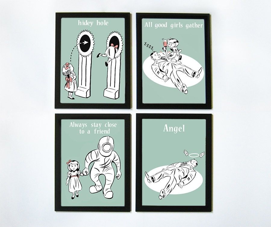 Bioshock Little Sister Educational Posters - Set of 4