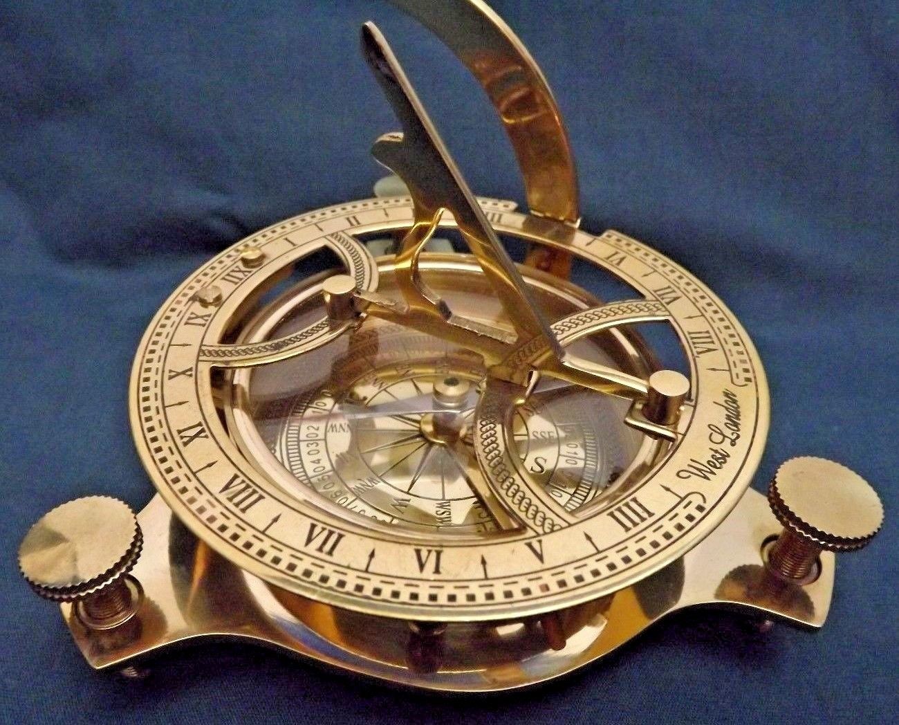 Brass Nautical Maritime Sundial Compass West London