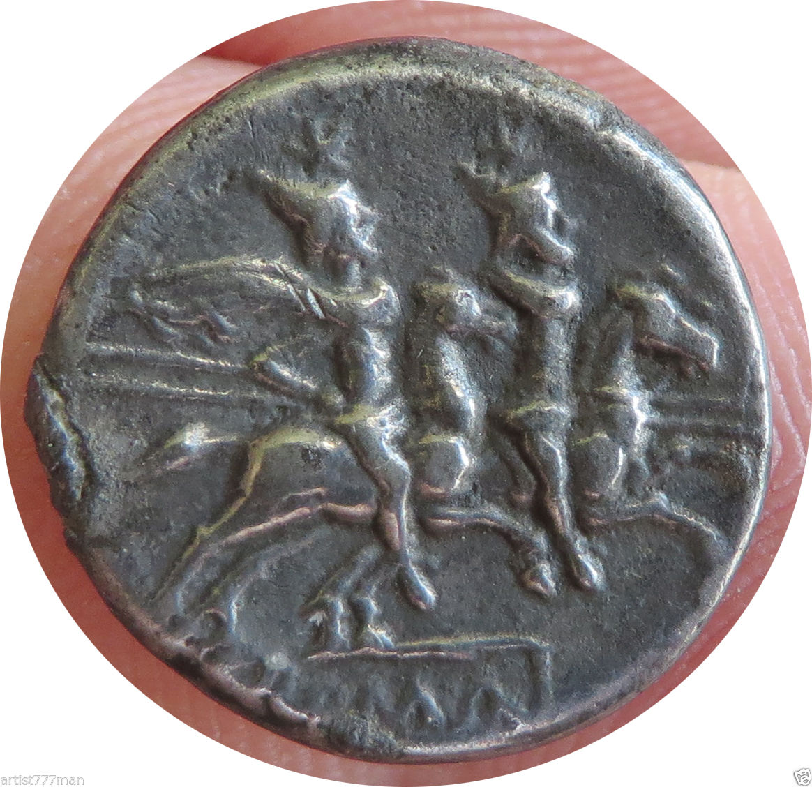 Ancient Roman Republic SILVER  Denarius, 95 - 100 B.C.
