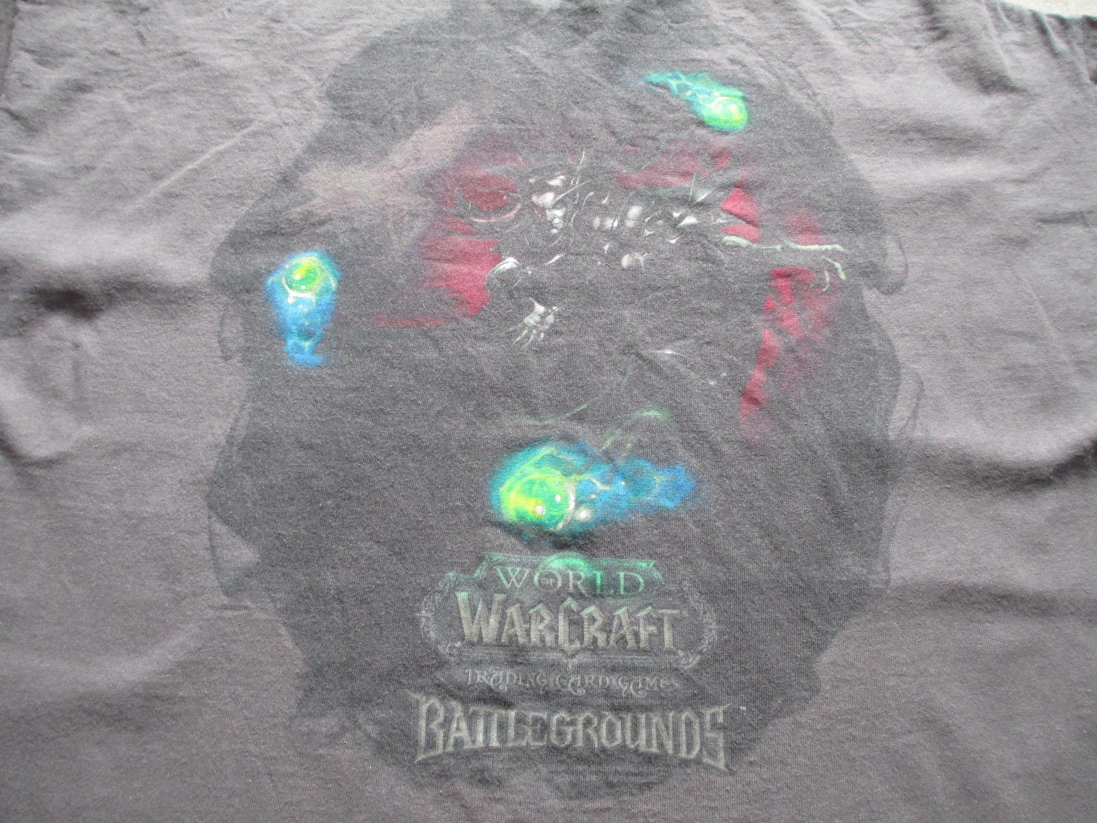 World Of Warcraft Trading Card Game TCG Gray Green T Shirt L Large XL X-Large