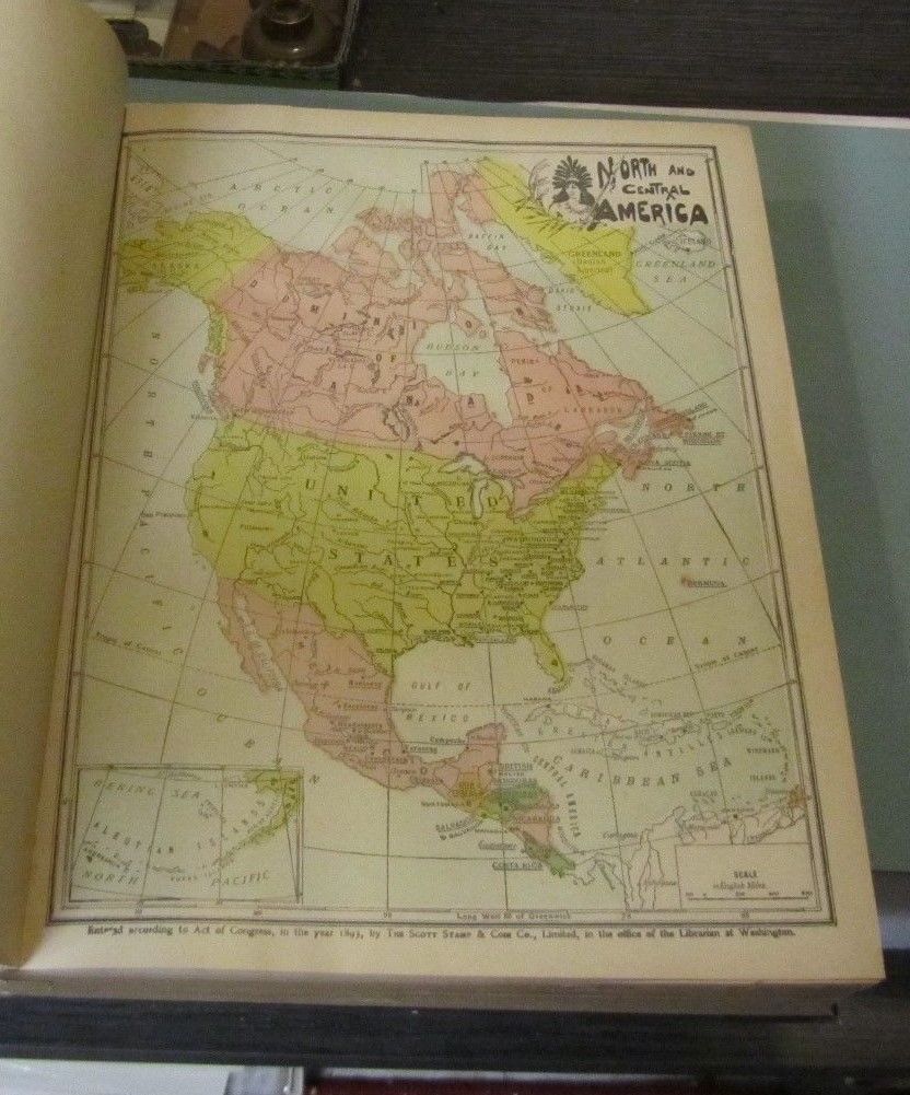 1912 Scott Nineteenth Century International Postage Stamp Album 4000 Engravings