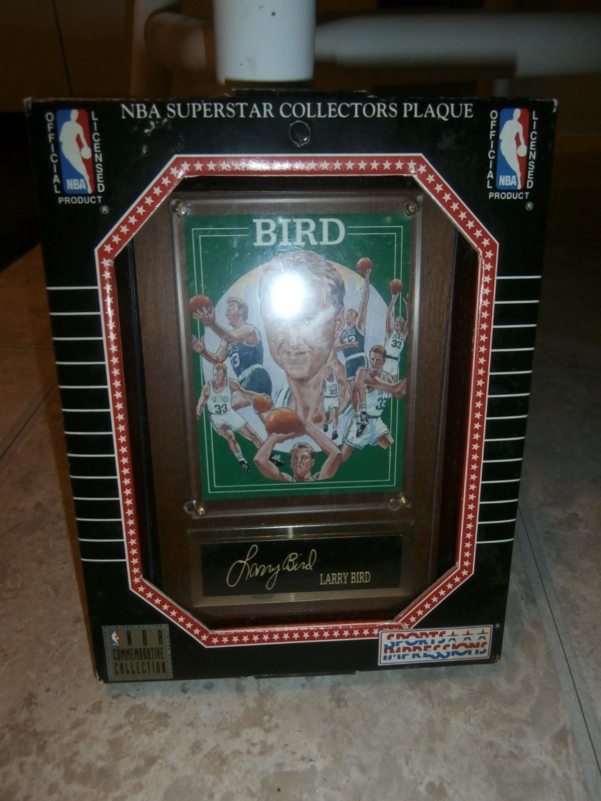 1993 LARRY BIRD SUPERSTAR BOSTON CELTICS NBA COLLECTORS PLAQUE NEW