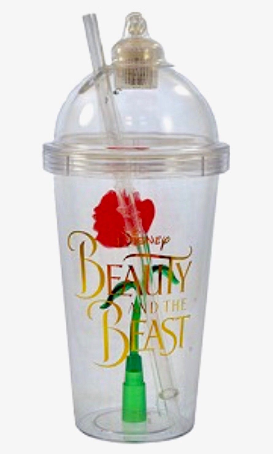 Disney Parks Beauty and the Beast Enchanted Rose Light Up Plastic Sipper Cup