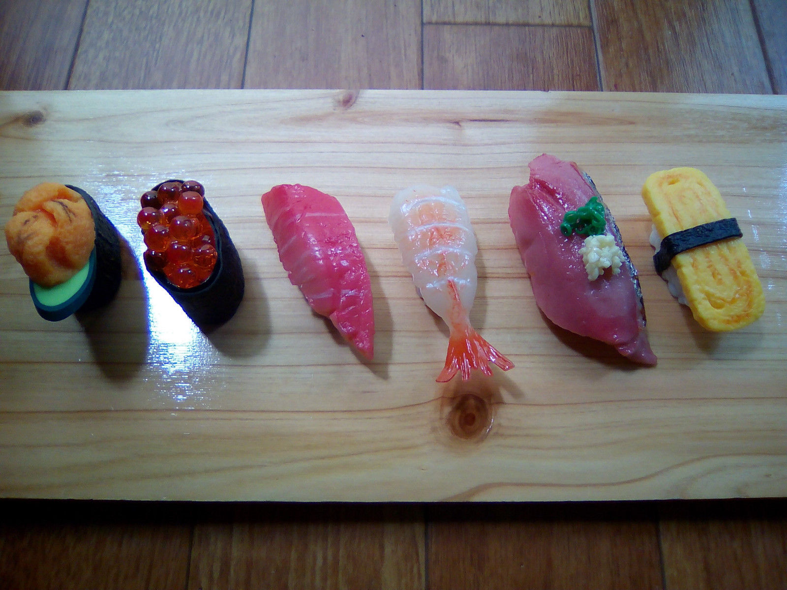 Realistic Food Sample of Sushi, Fridge Magnet, 6 pcs Set