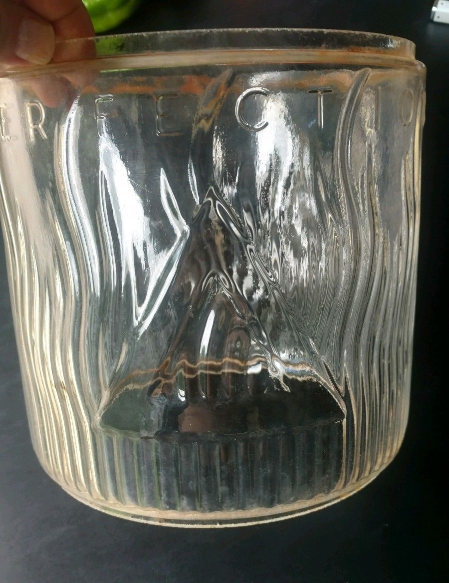 Vintage Perfection Kerosene Heater Glass Globe Flame Embossed