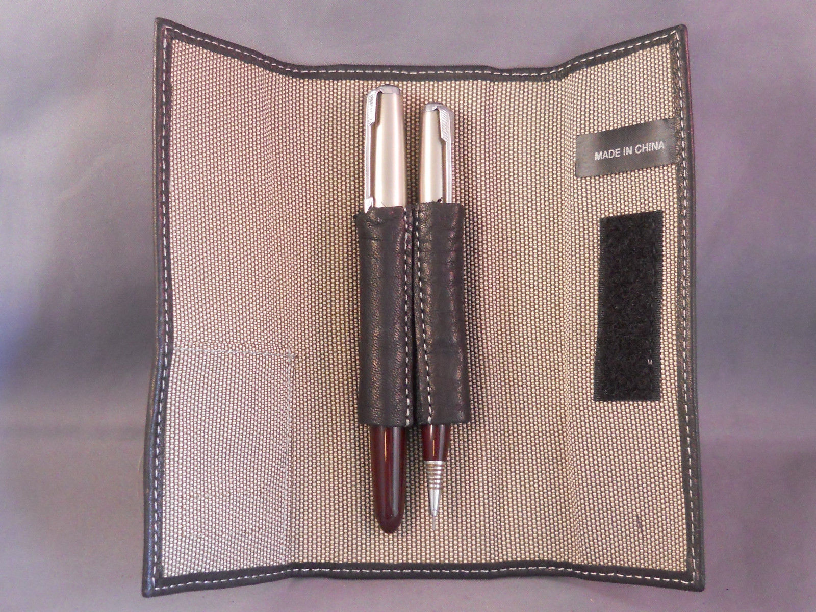 Parker 51 Brown Chrome Cap Fountain Pen and Pencil Set ---working-- fine point