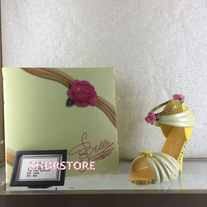 Limited 500 Belle beauty and the beast shoe statue Shanghai Disneyland Disney