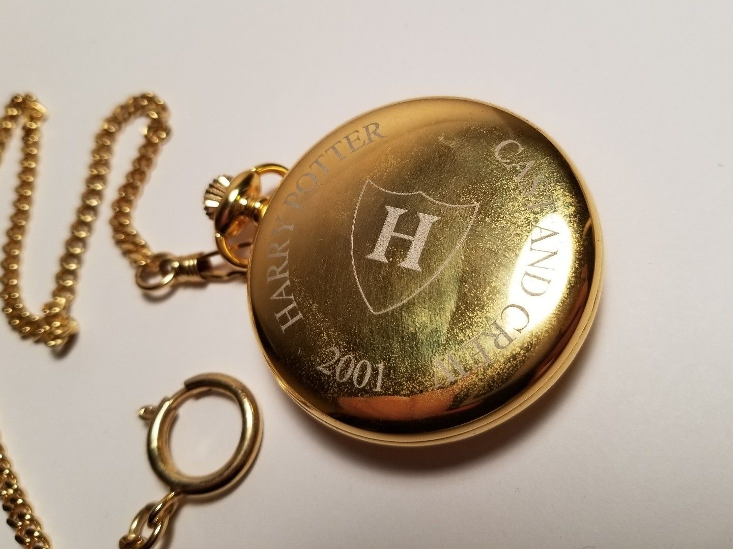 Harry potter and the sorcerer's stone cast and crew gift pocketwatch prop