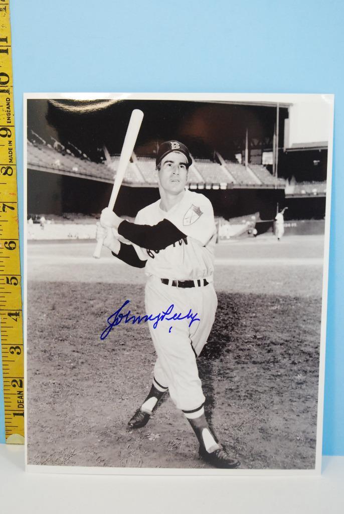 Boston Red Sox Johnny Pesky B&W Autographed Photo w/COA