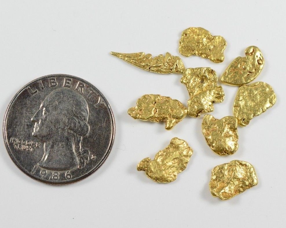 Alaskan-Yukon BC  Natural Gold Nugget #4  Mesh    5 Grams