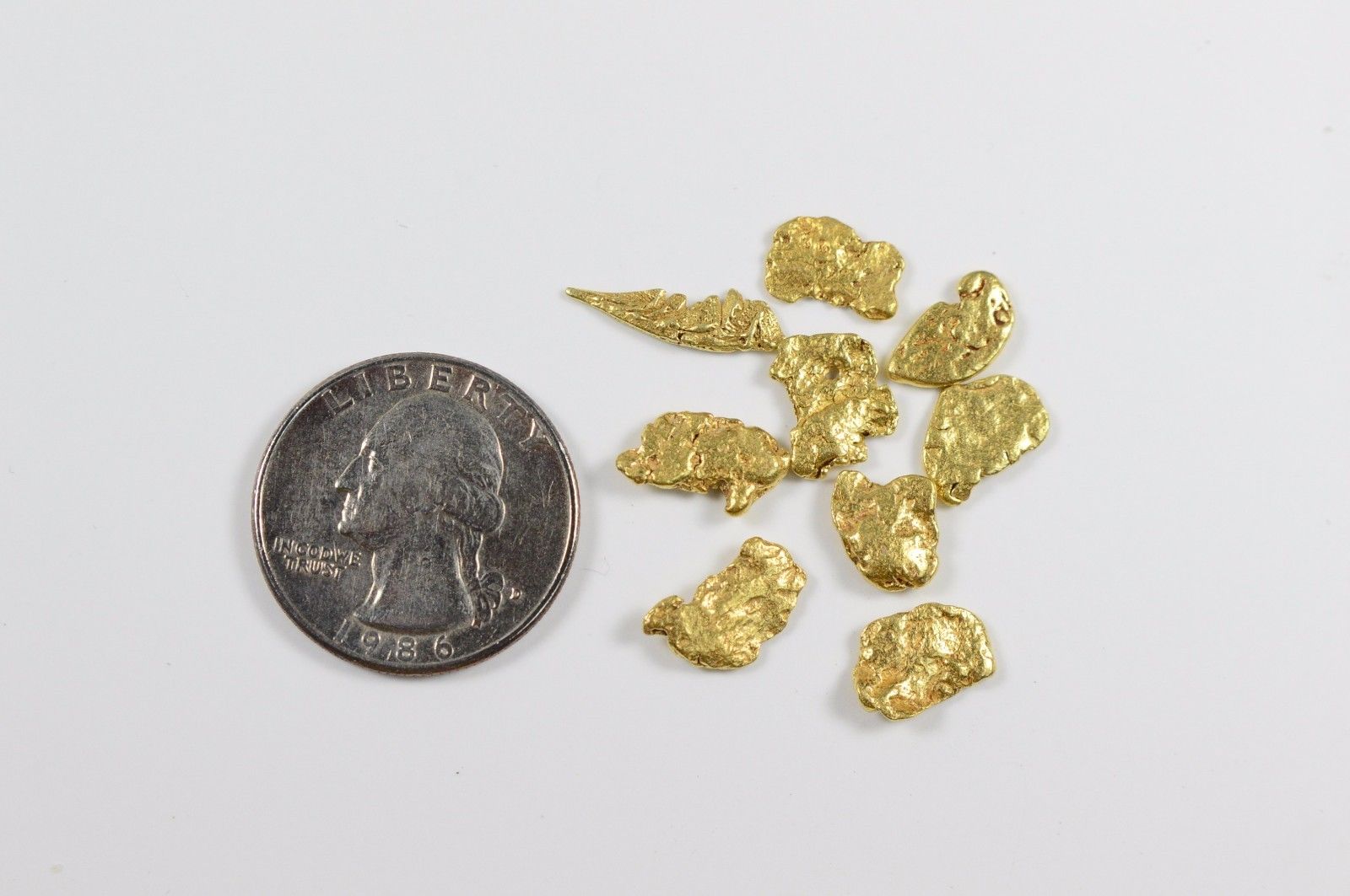 Alaskan-Yukon BC  Natural Gold Nugget #4  Mesh    5 Grams