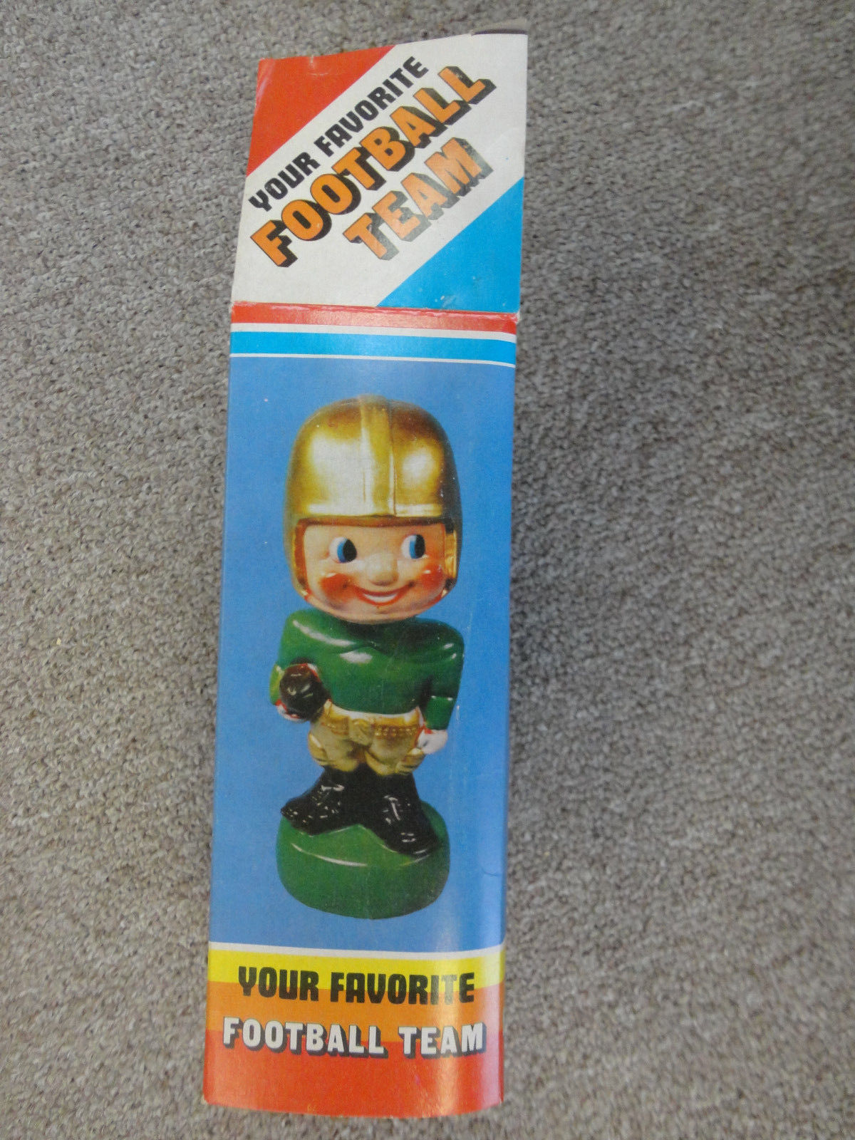 Vintage Football Bobble Head Doll Team Custom W/Box; APSCO SPORTS ENTERPRIZE