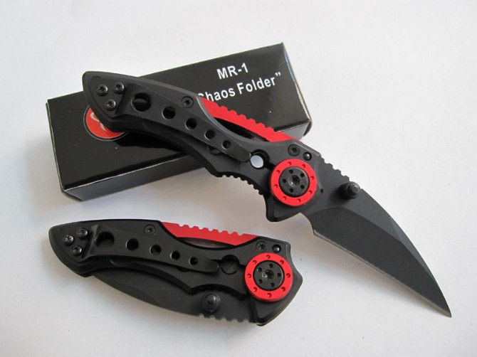 Black&Red Folding Knife Survival Rescue Pocket Saber Camping Fishing Travel Gift