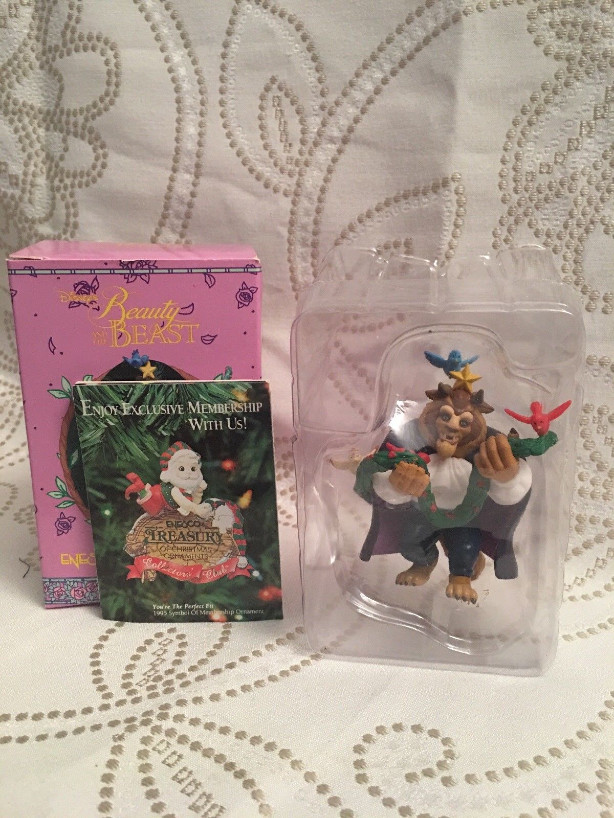 ENESCO DISNEY ORNAMENT BEAUTY AND THE BEAST A Bough for Belle ornament vintage