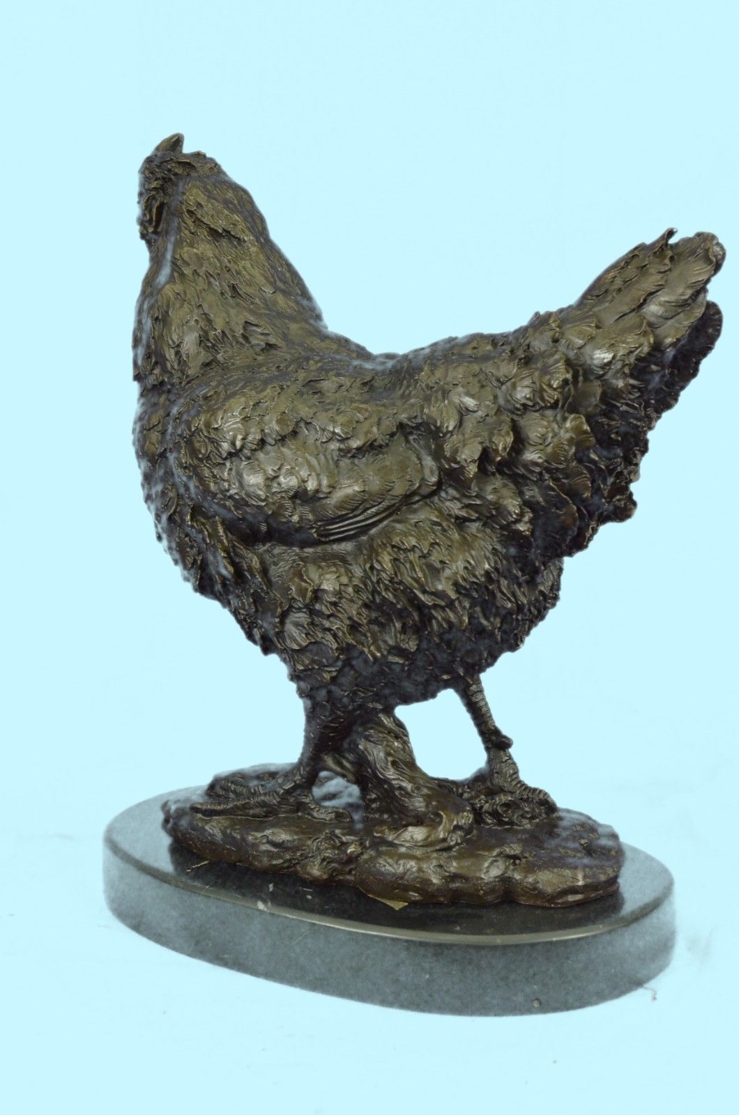 Sculpture Statue Hot Cast Large Rooster Hen Chicken Farm Decor Figurine Bronze