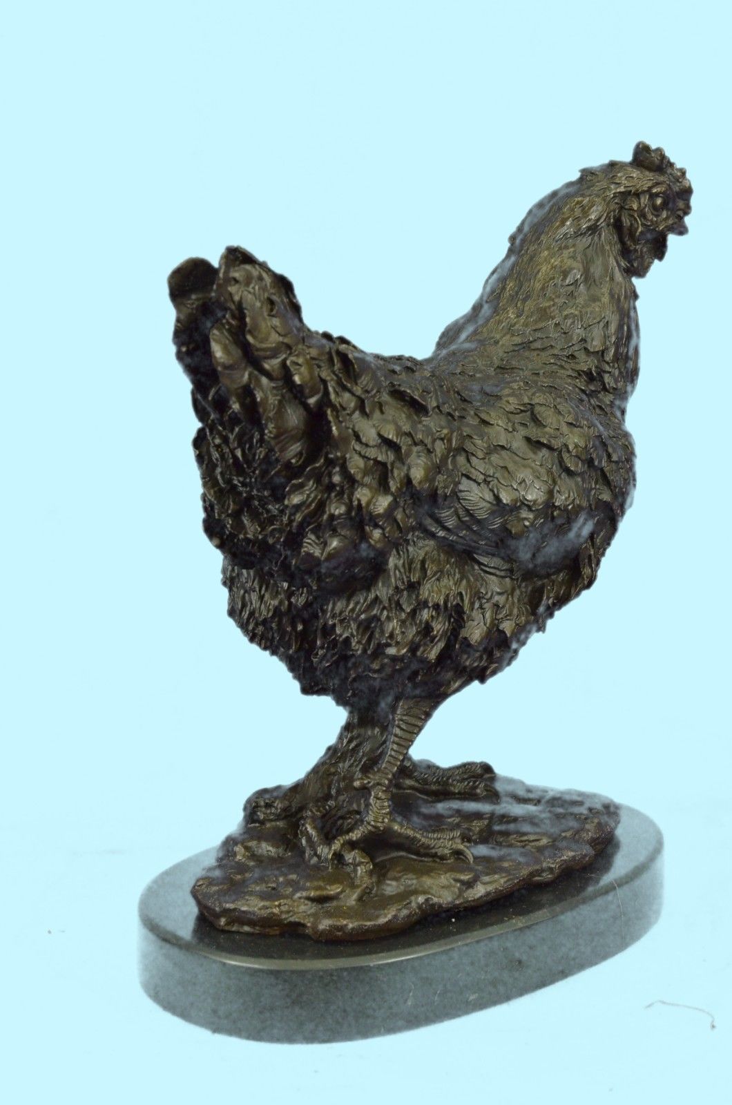 Sculpture Statue Hot Cast Large Rooster Hen Chicken Farm Decor Figurine Bronze