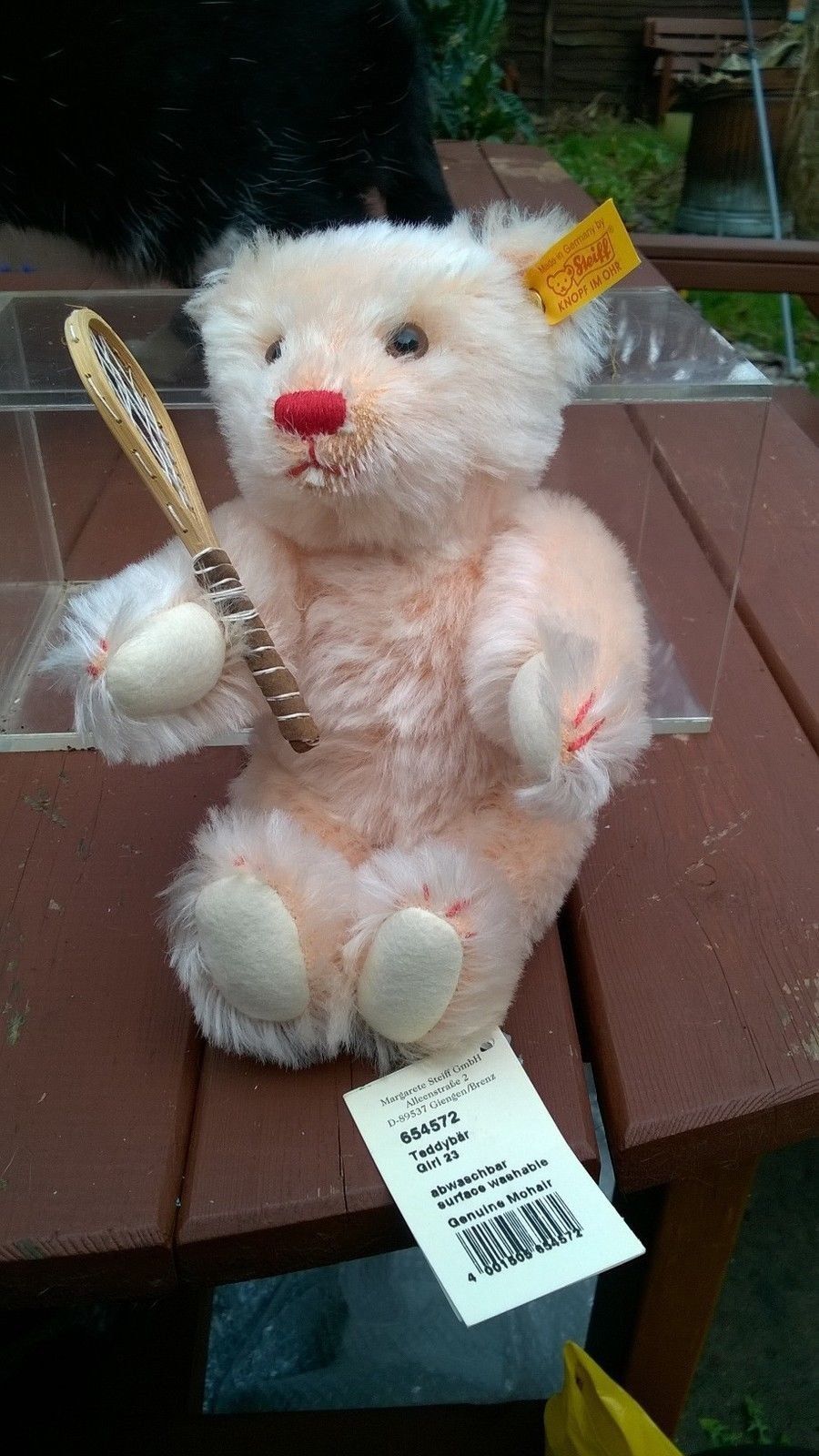 Mohair Steiff  'Tennis Girl' Teddy Bear, never used with Button