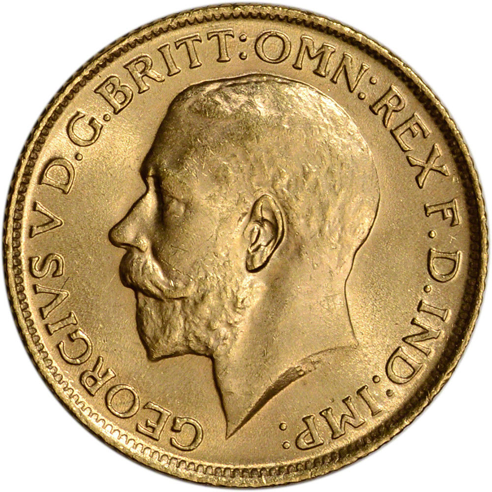 Great Britain Gold Sovereign - King Edward or George - Random Date 1911-1932 BU