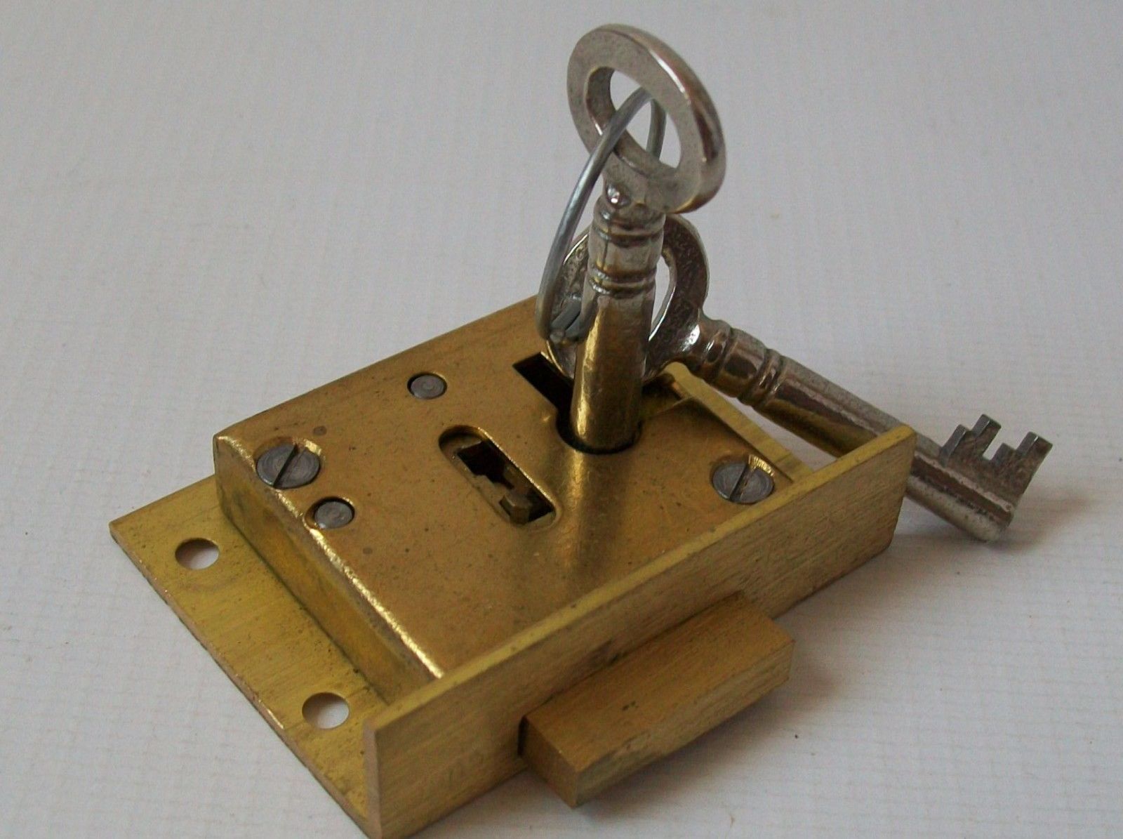 Vintage 2 inch brass drawer,till,cabinet,cupboard lock